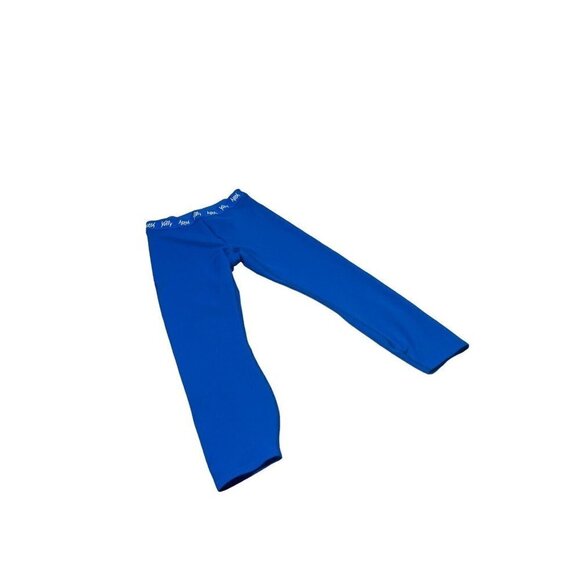 Yitty Pants Womens Blue Leggings Capri High Rise Shaping Workout Logo - Picture 1 of 7